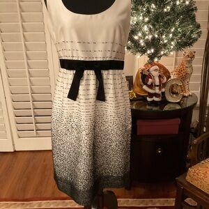 HOLIDAY Kate Spade White & Black Velvet Ombré Cocktail Dress